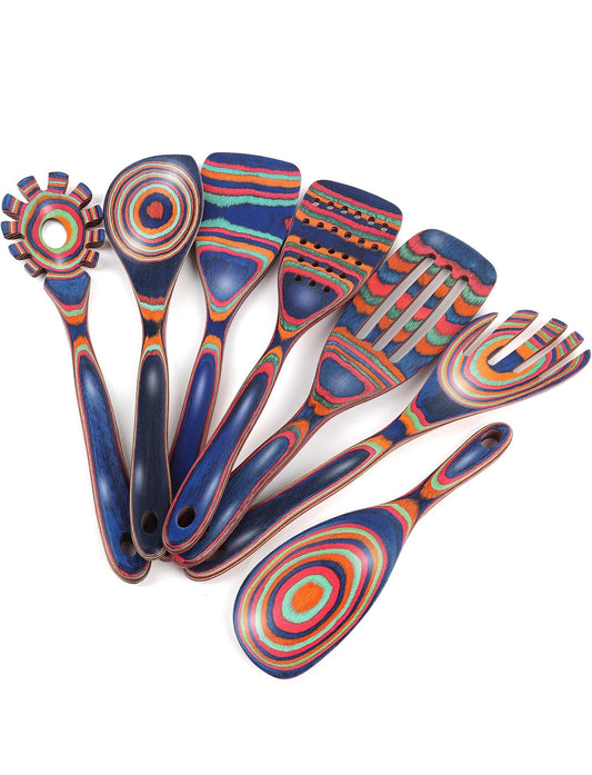 Mosaic Hand Painted Wooden Flatware
